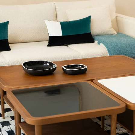 Puzzle Coffee table natural wood / 120 x 60 cm - Laminate - Maison Sarah Lavoine