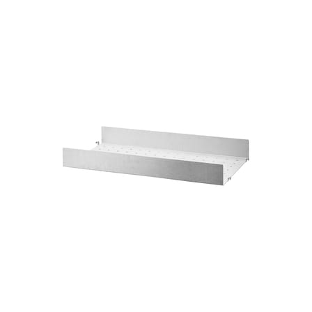 Etagère OUTDOOR métal perforé / Rebord haut - L 58 x P 30 cm - String Furniture