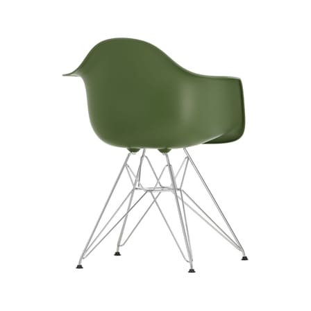 Fauteuil RE DAR - Eames Plastic Armchair plastique vert / (1950) - Pieds chromés / Recyclé - Vitra