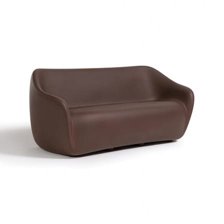 Gartensofa 2-Sitzer Reborn plastikmaterial braun / L 165 cm - 100% recycelt - Slide