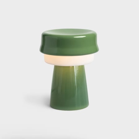 Lampe de table Hat céramique vert / Ø 16 x H 20 cm - & klevering