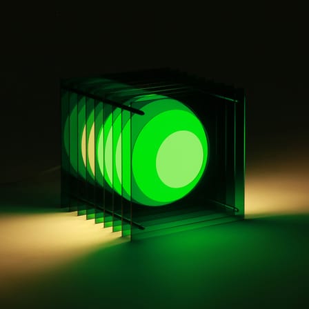 Lampe de table Lop Big Square plastique vert / Lauréat Archiproducts Design Award - BANG