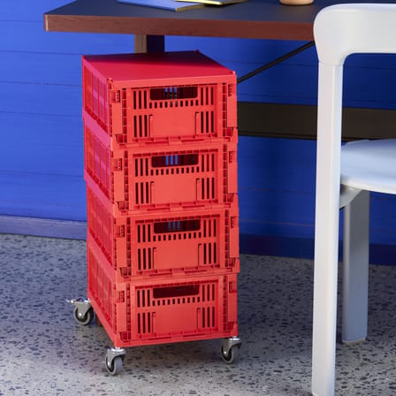  Lid metal red / For Colour Crate Medium basket 26.5 x 34.5 cm - Hay