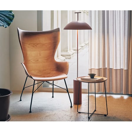 Lampadaire Geen-a métal noir / Liseuse  / H 132 cm - Kartell
