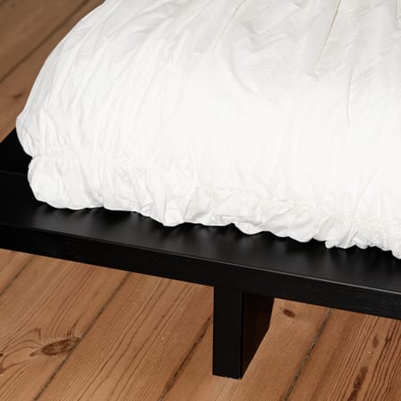 Lit double Japan bois noir / Pour matelas 160 x 200 cm - KARUP