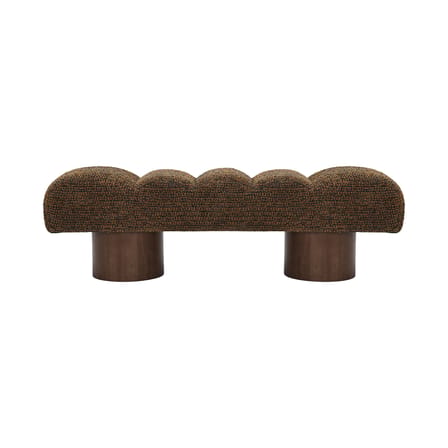 Banc rembourré Nova tissu marron / L 141 cm - NV GALLERY