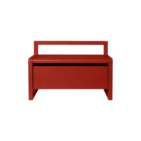 Panchina bimbi Little Architect legno rosso / Mobile contenitore con cassetto scorrevole - En&ls 60 cm - Ferm Living