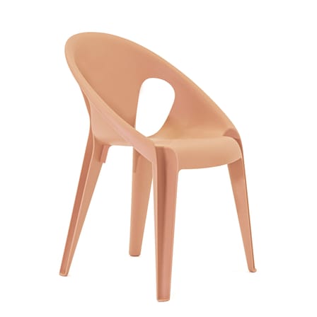 Poltrona impilabile Bell materiale plastico arancione / By Konstantin Grcic / Polipropilene riciclato - Eco-concepito - Magis