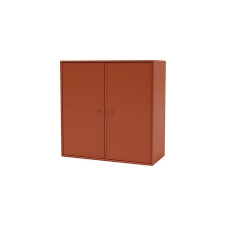 Rangement mural Cover Cabinet bois orange / L 69.6 x P 30 x H 69,6 cm - 2 portes - MONTANA