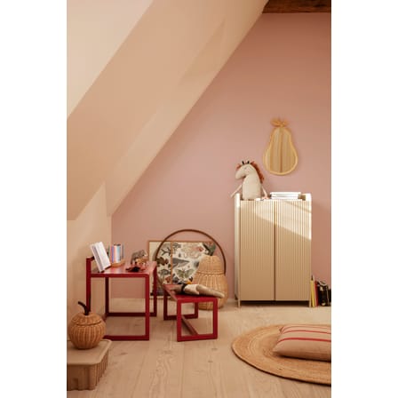 Rangement Sill bois beige / L 70 x H 110 cm - Rainuré - Ferm Living