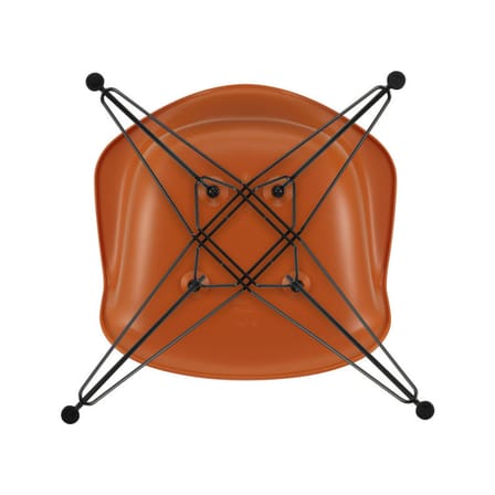 Sessel RE DAR - Eames Plastic Armchair plastikmaterial orange / (1950) - Beine schwarz / recycelt - Vitra