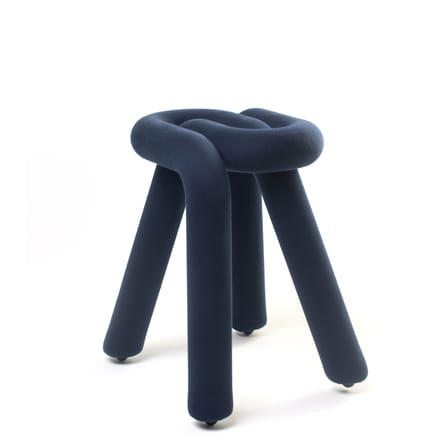 Sgabello imbottito Bold tessuto blu imbottito / Tessuto - Moustache