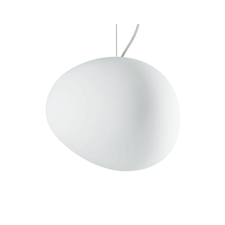 Suspension Gregg Media verre blanc / L 31 cm - Ludovica+Roberto Palomba, 2008 - Foscarini