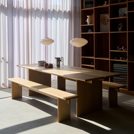 Table rectangulaire Ita OS1 bois naturel / 200 x 95 cm - &tradition