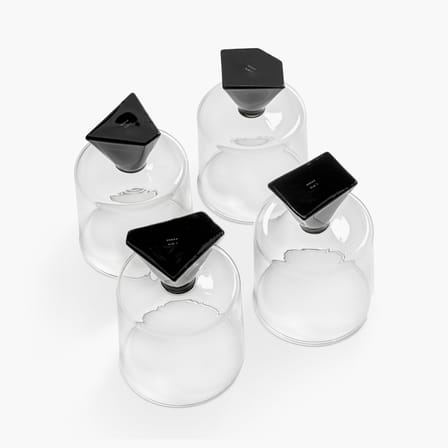 Set de 4 verres à vin Silos noir - Serax