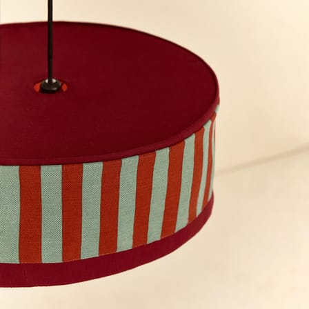 Abat-jour Paul tissu rouge / Ø 50 x H 18 cm - NOBODINOZ
