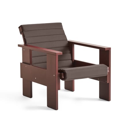 Accessoire  tissu rouge / Coussin matelassé outdoor - Pour fauteuil lounge Crate - Hay