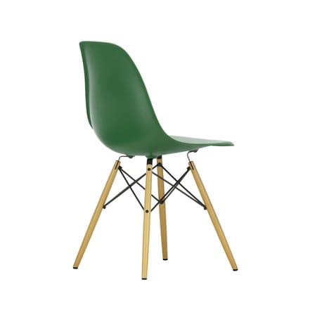 Chaise RE DSW - Eames Plastic Side Chair plastique vert / (1950) - Pieds bois clair / Recyclé - Vitra