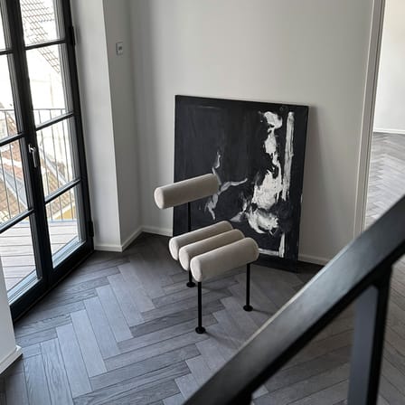 Chaise rembourrée Hiro tissu beige - 101 COPENHAGEN