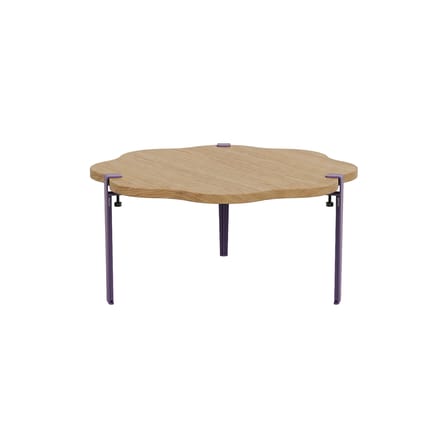 Vague by Uchronia Coffee table natural wood / Ø 80 x H 43 cm - Solid oak - TIPTOE
