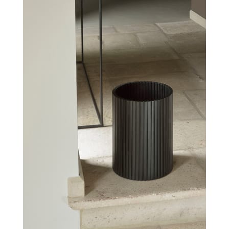 Corbeille à papier Roller Max bois noir / Acajou - Ø 28 x H 35 cm - Ethnicraft
