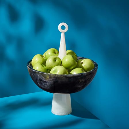 Centre de table Como / Coupe à fruits - Effet marbré - Jonathan Adler