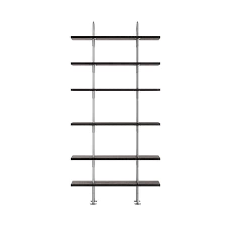 Étagère Keen bois noir / L 96 x H 198,5 cm - 6 étagères - Gubi