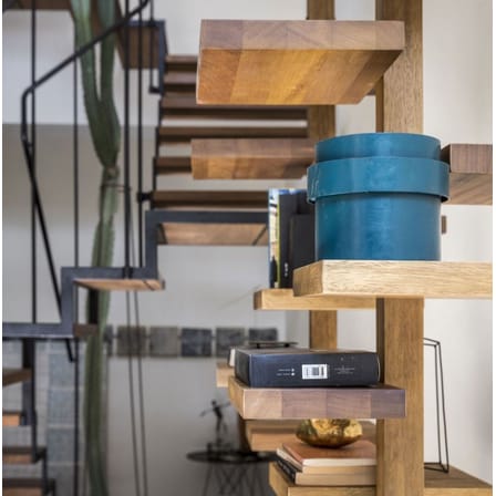 Etagère rotative Adélaide Wood bois naturel / Pivotante - Pour plafond de 230 à 253 cm - Mogg