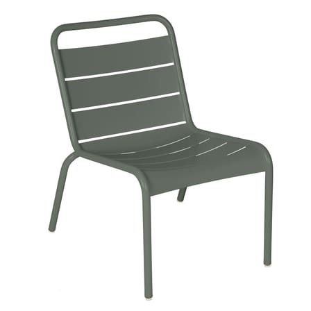 Chaise lounge Luxembourg métal vert / Assise basse - Fermob