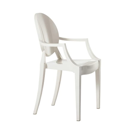 Fauteuil empilable Louis Ghost plastique blanc / Polycarbonate 2.0 - Kartell