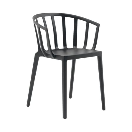 Fauteuil empilable Venice plastique noir - Kartell