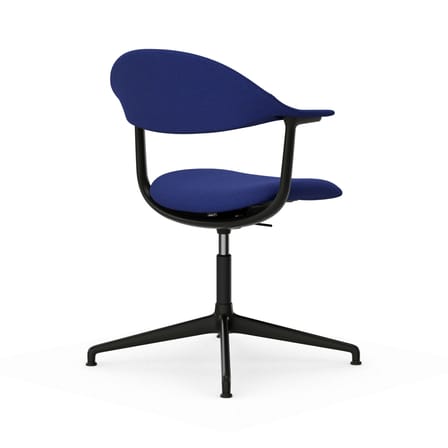 Fauteuil pivotant Mynt Soft tissu bleu / Assise & dossier rembourrés - Vitra