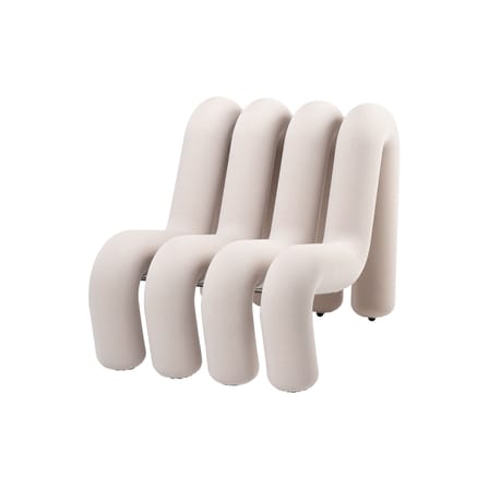 Fauteuil rembourré Extra Bold Sofa tissu blanc / Canapé modulable - L 72 cm (4 tubes) - Moustache