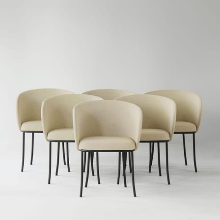 Gepolsterter Sessel Knit textil beige - Normann Copenhagen