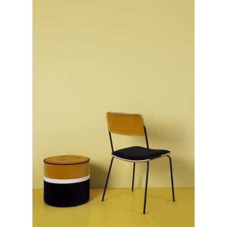Gepolsterter Stuhl Double jeu textil gelb schwarz / Velours - Maison Sarah Lavoine