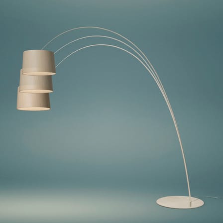 Lampadaire Twiggy LED Elle Wood bois / H 259 à 267 cm - Foscarini