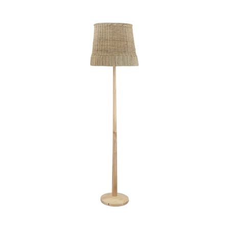 Lampadaire Collected fibre végétale beige bois naturel / Rotin - Bloomingville