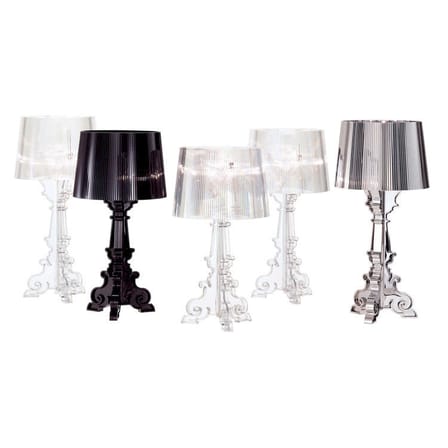 Lampe de table Bourgie Bianca plastique blanc or / H 68 à 78 cm - Ferruccio Laviani, 2004 - Kartell