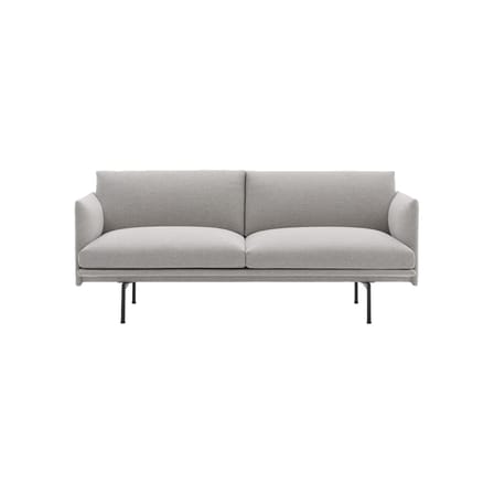 Divano destro Outline tessuto grigio / L 170 cm - Muuto
