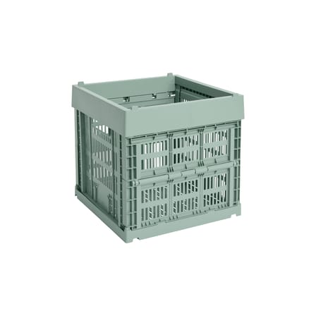 Panier Colour Crate Cube plastique vert / 29,5 x 29,5 x H 29 cm - Recyclé - Hay
