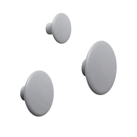 Patère The Dots Wood bois gris / Medium - Ø 13 cm / Lars Tornoe, 2007 - Muuto