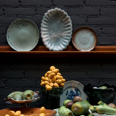 Plat de service New classics plastique bleu / 29 x 21,5 cm - HK LIVING