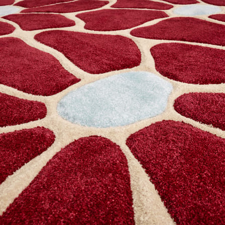 Groovy Bloom Rug textile red / 230 x 160 cm - Fatboy