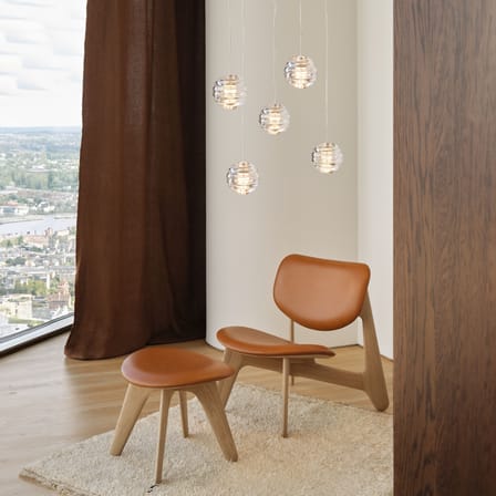 Sospensione Press Mini Sphere vetro trasparente / LED - Ø 14,5 cm - Tom Dixon