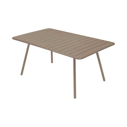 Table rectangulaire Luxembourg métal beige / 165 x 100 cm - 6 à 8 personnes - Fermob