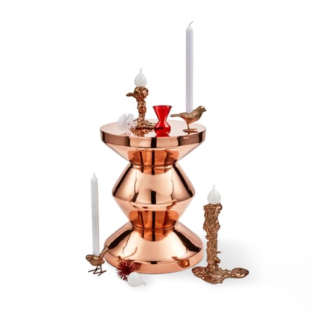 Tabouret Zig Zag Metal rose - Pols Potten