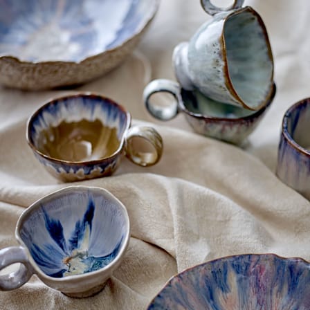 Tasse Imogen céramique bleu / Ø 8,5 x H 7 cm - 175 ml - Bloomingville