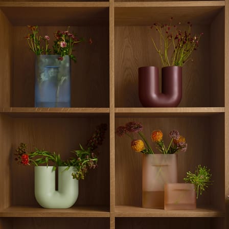 Vase Ridge verre orange / L 23 x H 35 cm - Muuto