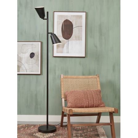 Stehleuchte Bremen metall schwarz / 2 drehbare Spots - H 162 cm - It's about Romi