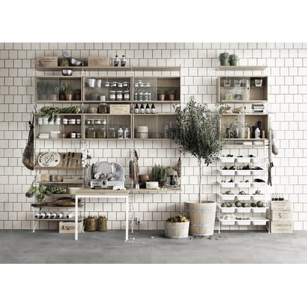 Caisson / Portes vitrées coulissantes - L 78 x P 30 x H 42 cm - String Furniture
